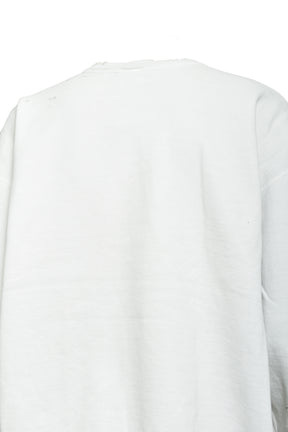CRW NECK SWT/VAGUE ABUSE / WHT
