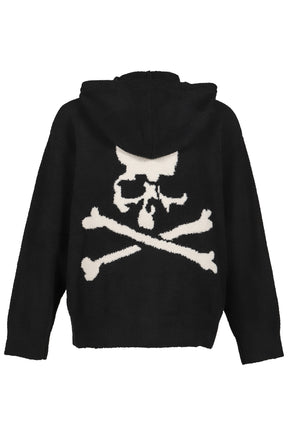 LOUNGE ZIP-UP HOODIE / BLK X WHT