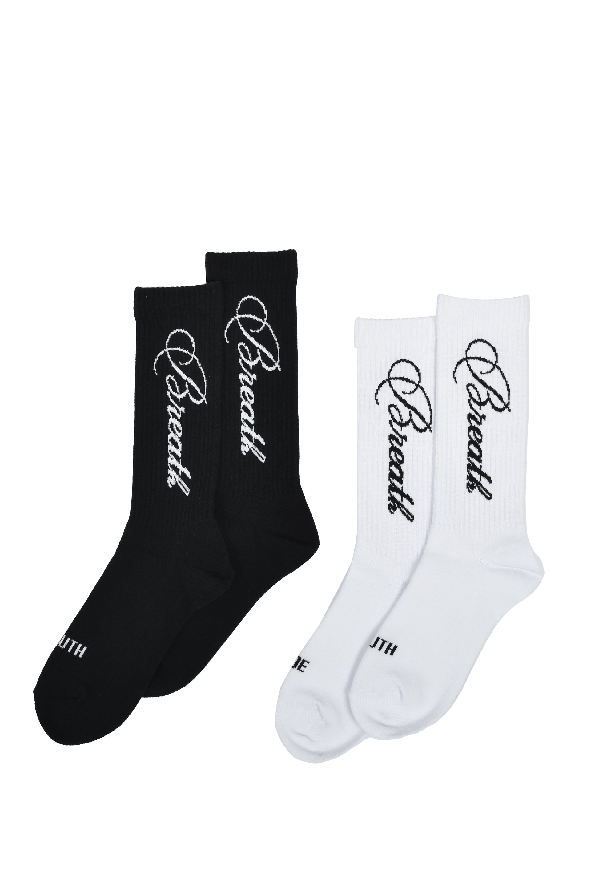 SCRIPT LOGO SOCKS 2PACK / BLK&WHT