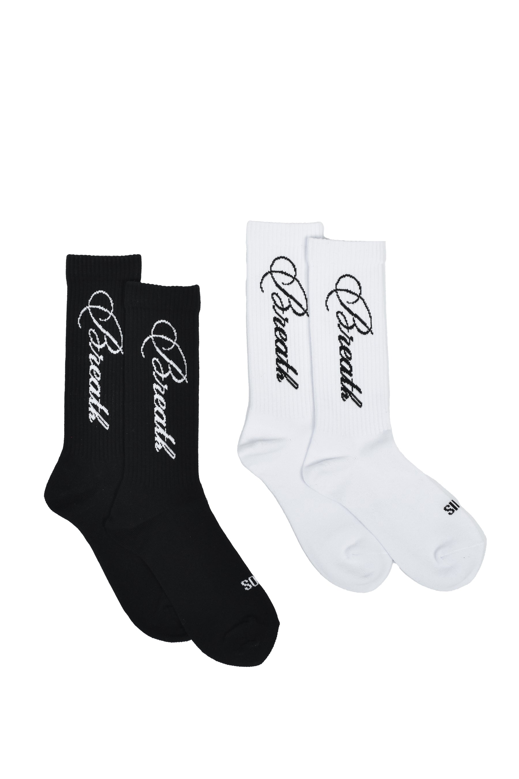 SCRIPT LOGO SOCKS 2PACK / BLK&WHT