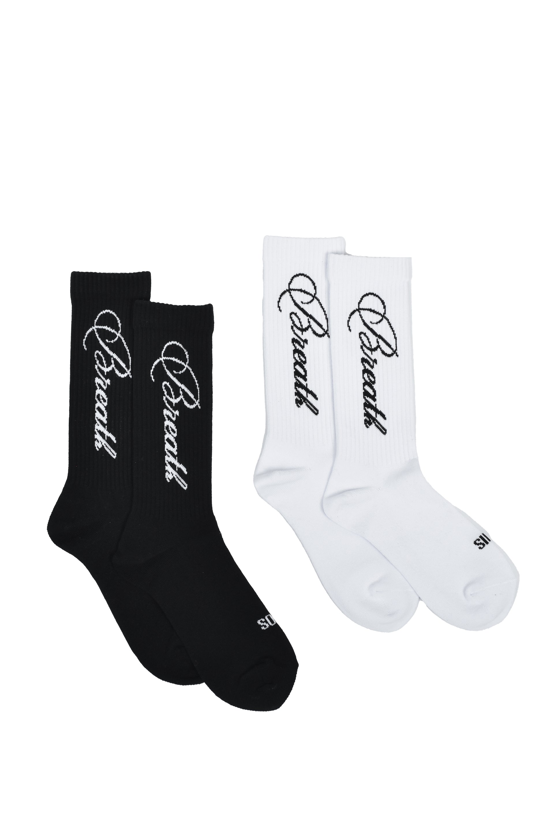 SCRIPT LOGO SOCKS 2PACK / BLK&WHT