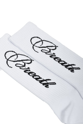 SCRIPT LOGO SOCKS 2PACK / BLK&WHT