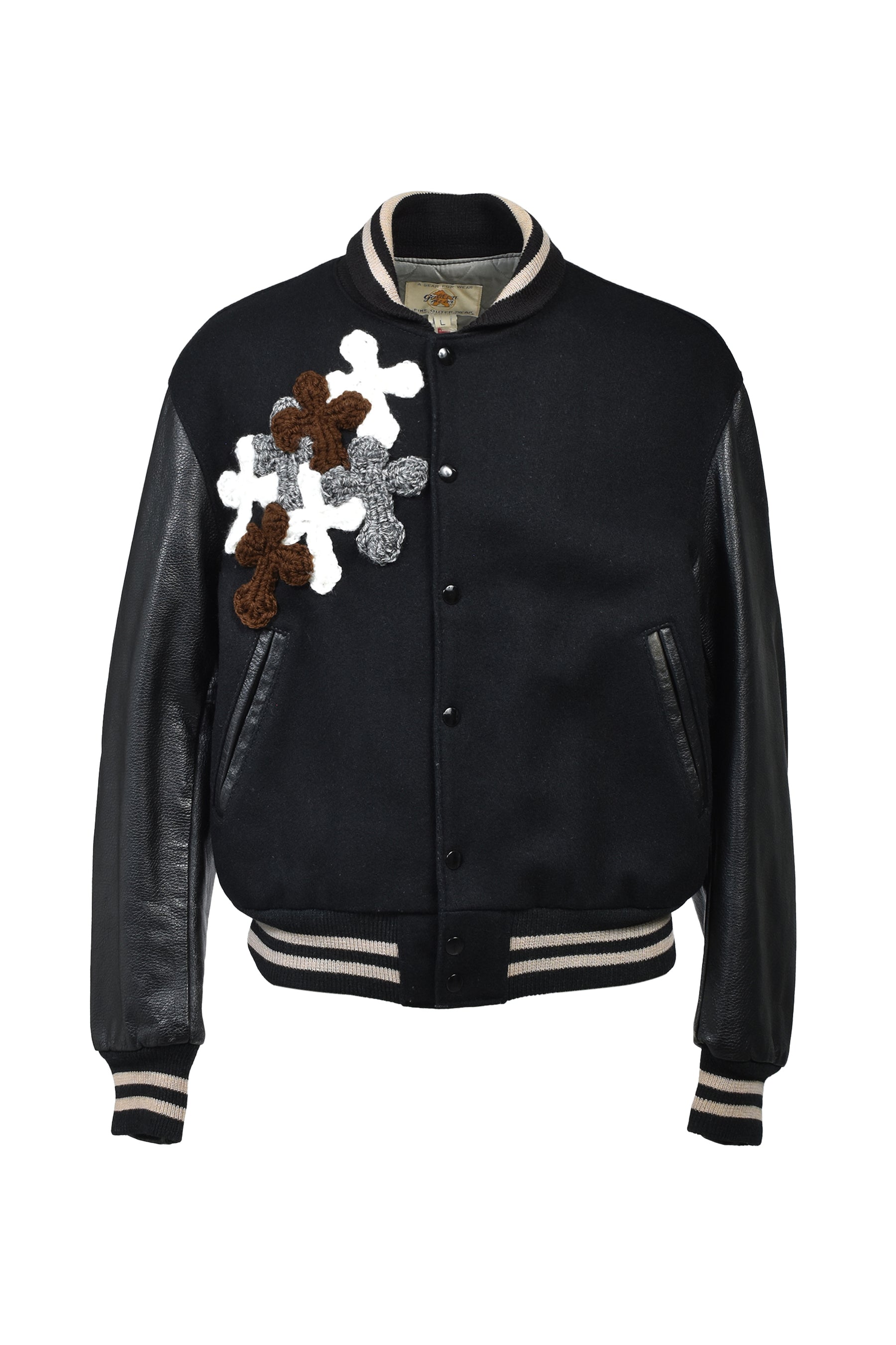 Y.A.R.N. ヤーン FW25 NUBIAN限定 3D 3D CROSS STADIUM JACKET / BLK