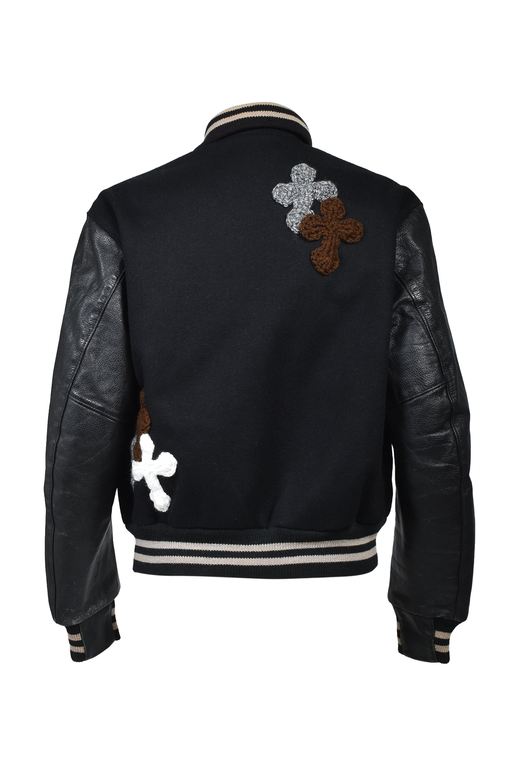 Y.A.R.N. ヤーン FW25 NUBIAN限定 3D 3D CROSS STADIUM JACKET / BLK