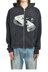 HOLY BIBLE "ASSEMBLAGE" BAGGY ZIP HOODIE / BLK 