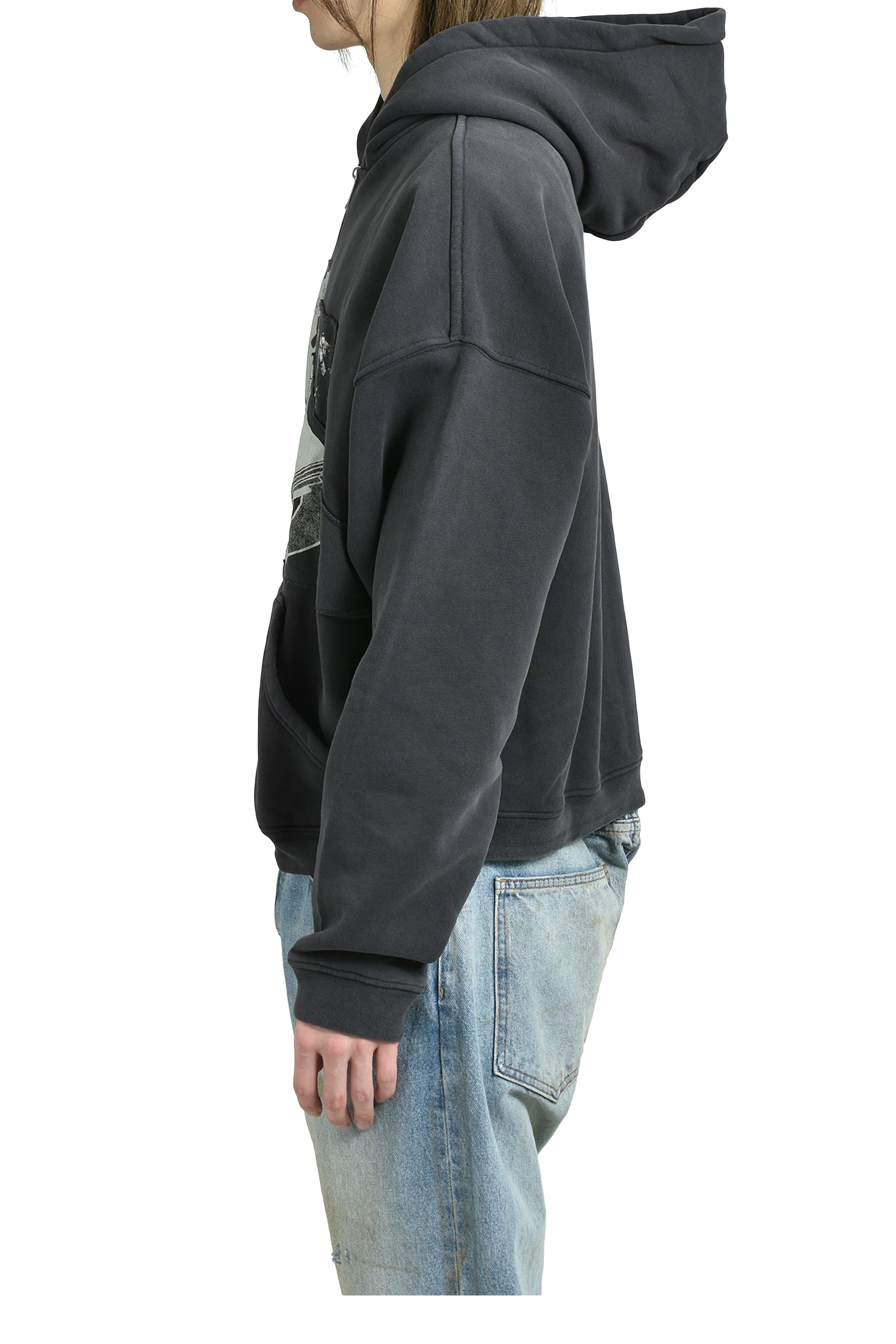 HOLY BIBLE "ASSEMBLAGE" BAGGY ZIP HOODIE / BLK 