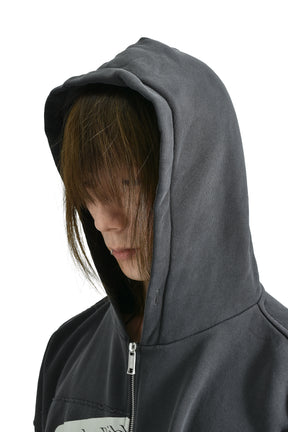 HOLY BIBLE "ASSEMBLAGE" BAGGY ZIP HOODIE / BLK 