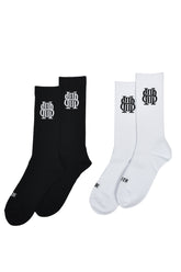 BH LOGO SOCKS 2PACK / BLK&WHT