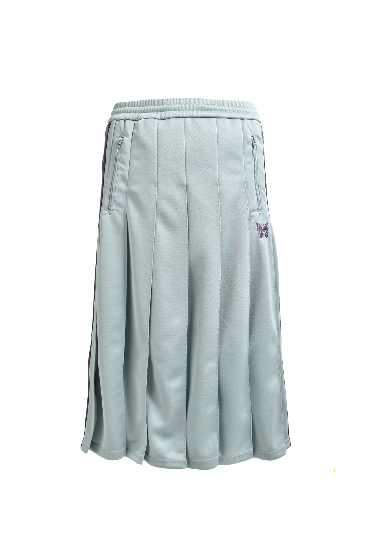 PLEATED TRACK SKIRT - POLY SMOOTH / B-SAX