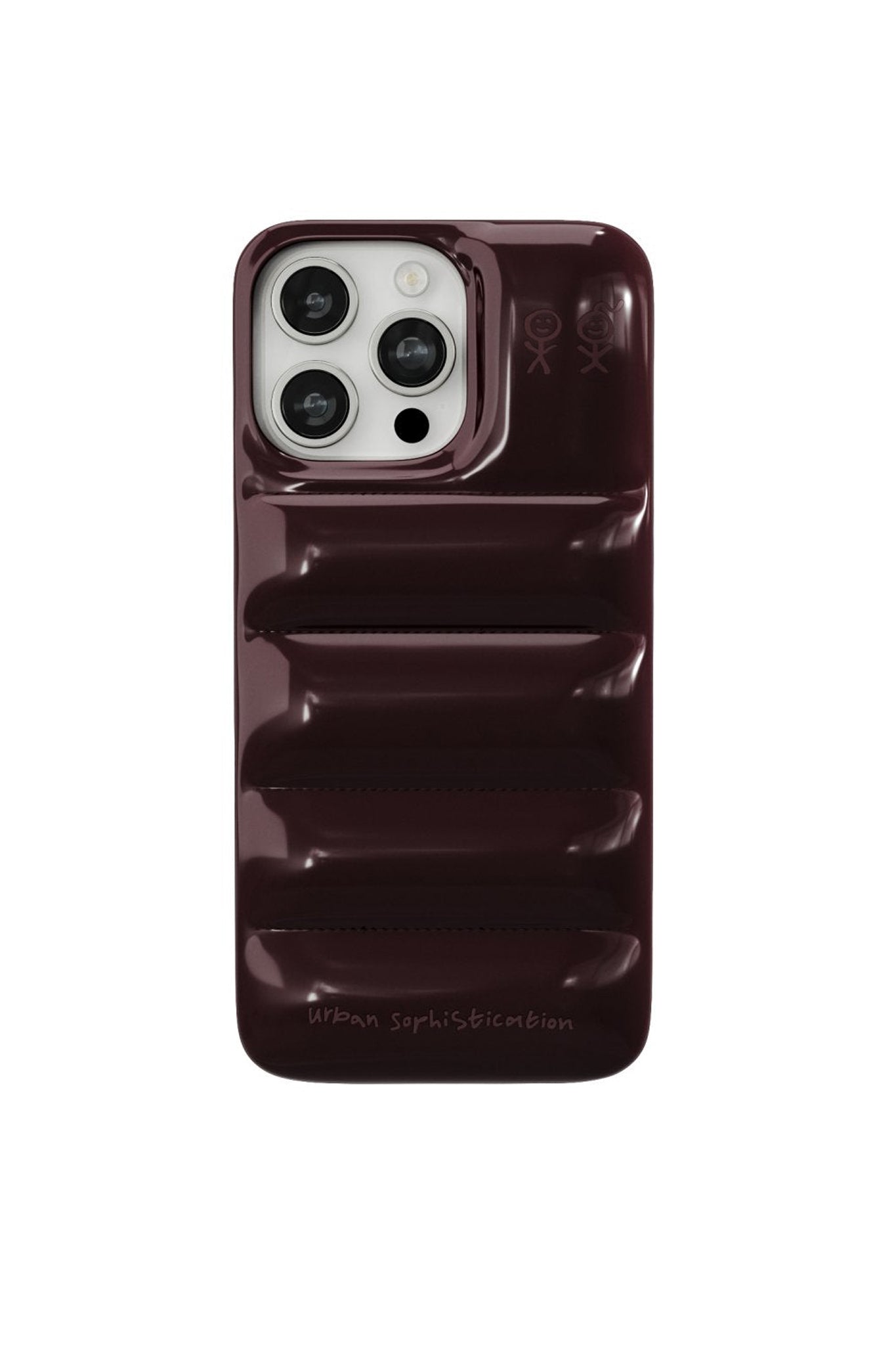 〈あき〉Urban Sophistication Urban Sophistication iPhone Case THE PUFFER CASE / DARK CHERRY