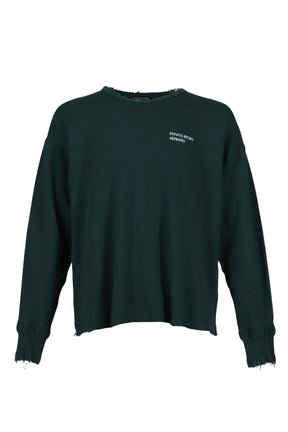 CLASSIC LOGO DISTRESSED THERMAL LS / FOREST GRN