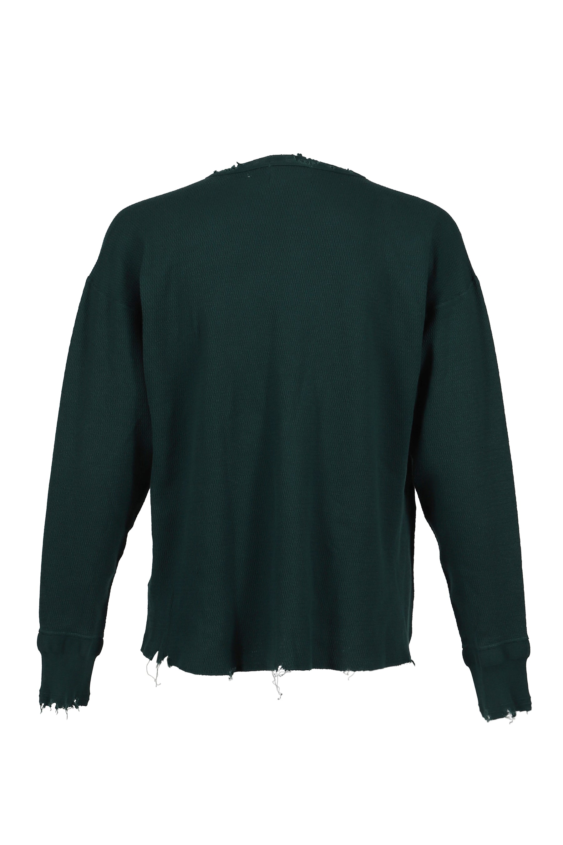 CLASSIC LOGO DISTRESSED THERMAL LS / FOREST GRN