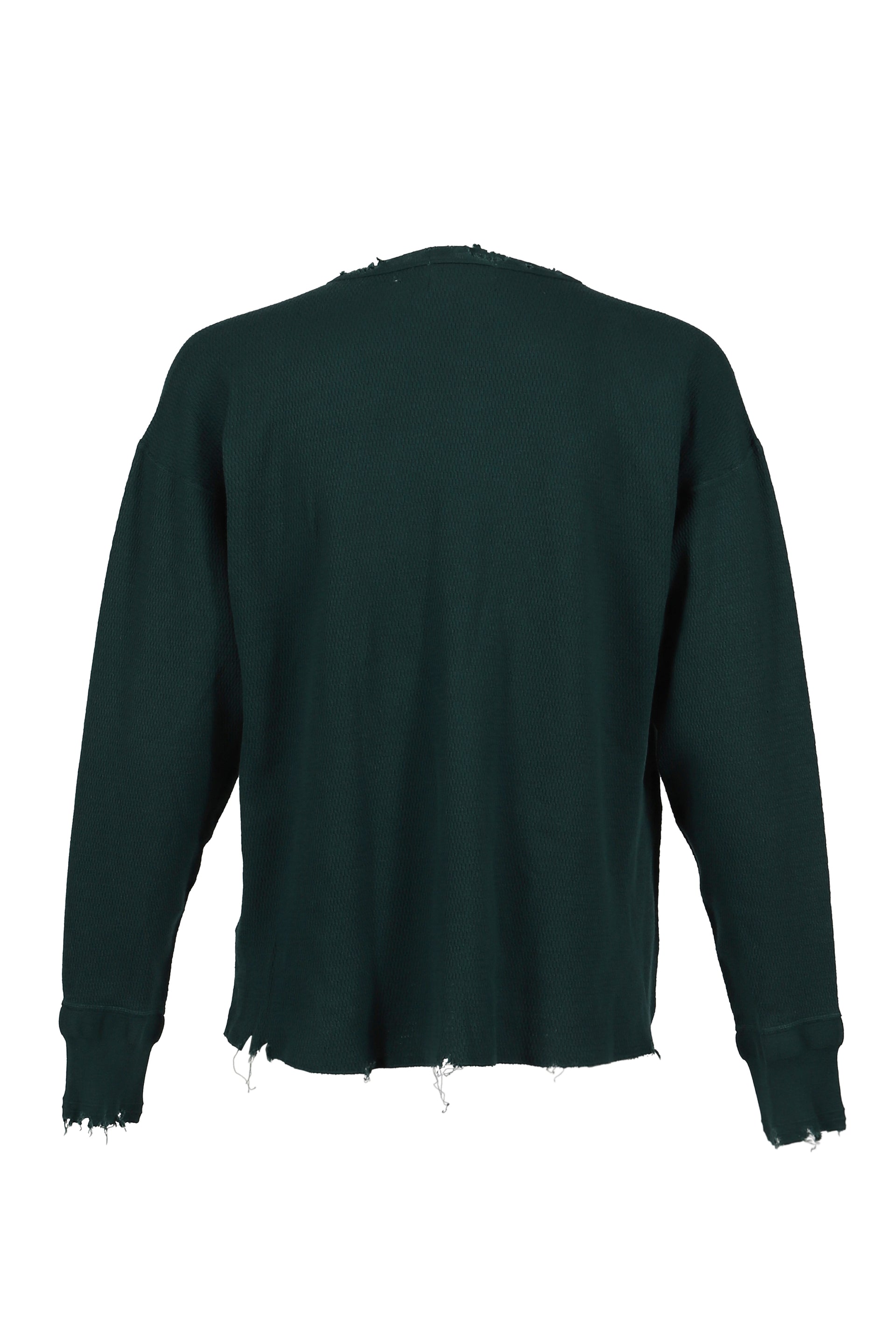 CLASSIC LOGO DISTRESSED THERMAL LS / FOREST GRN