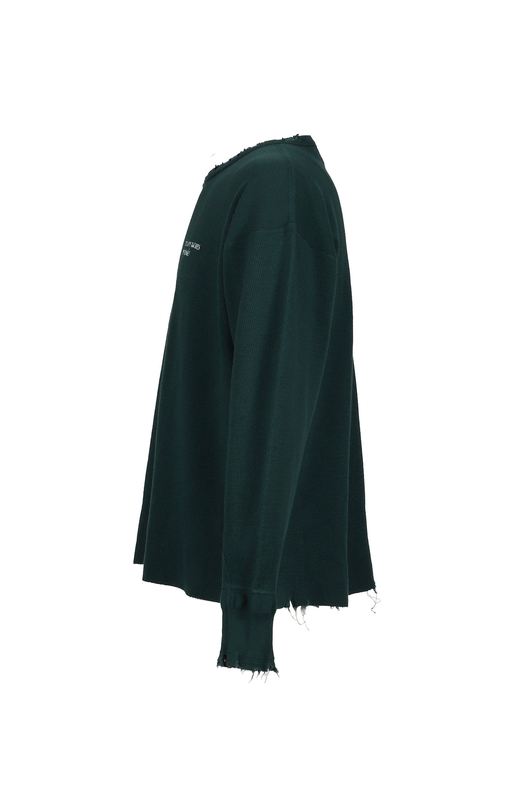 CLASSIC LOGO DISTRESSED THERMAL LS / FOREST GRN