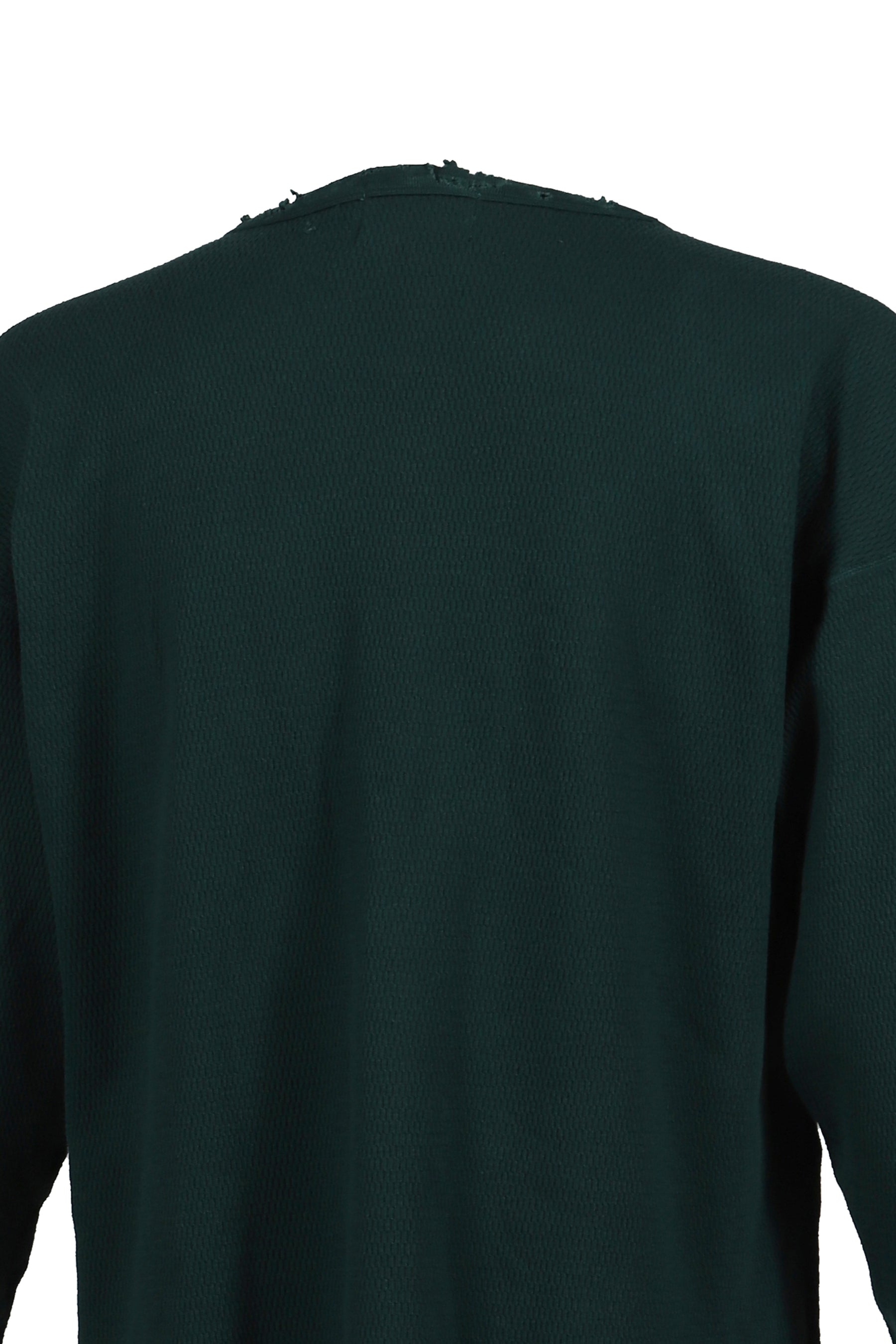 CLASSIC LOGO DISTRESSED THERMAL LS / FOREST GRN