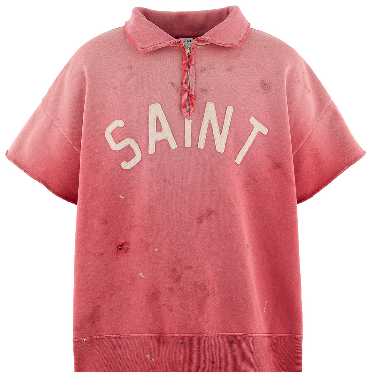 SAINT Mxxxxxx セントマイケル SS26 SS HALF ZIP SWEAT/SAINT / RED