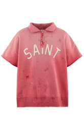 SS HALF ZIP SWEAT/SAINT / RED