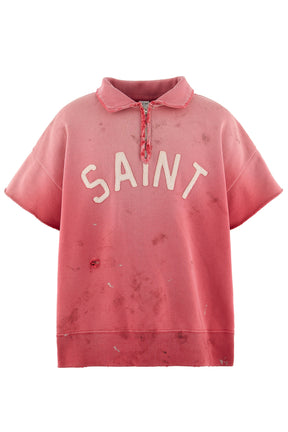SAINT Mxxxxxx セントマイケル SS26 SS HALF ZIP SWEAT/SAINT / RED