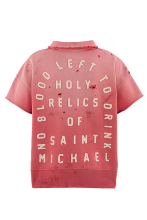 SAINT Mxxxxxx SAINT MICHAEL SS26 SS HALF ZIP SWEAT/SAINT / RED