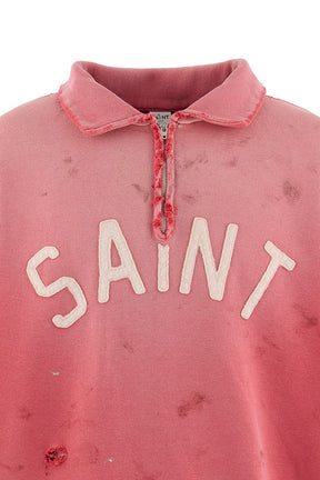 SS HALF ZIP SWEAT/SAINT / RED