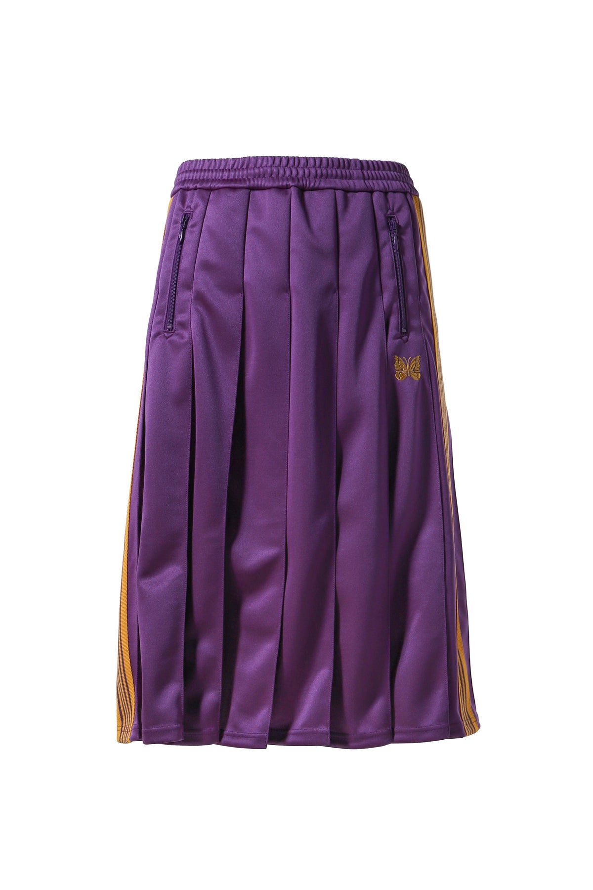 PLEATED TRACK SKIRT - POLY SMOOTH / C-PPL