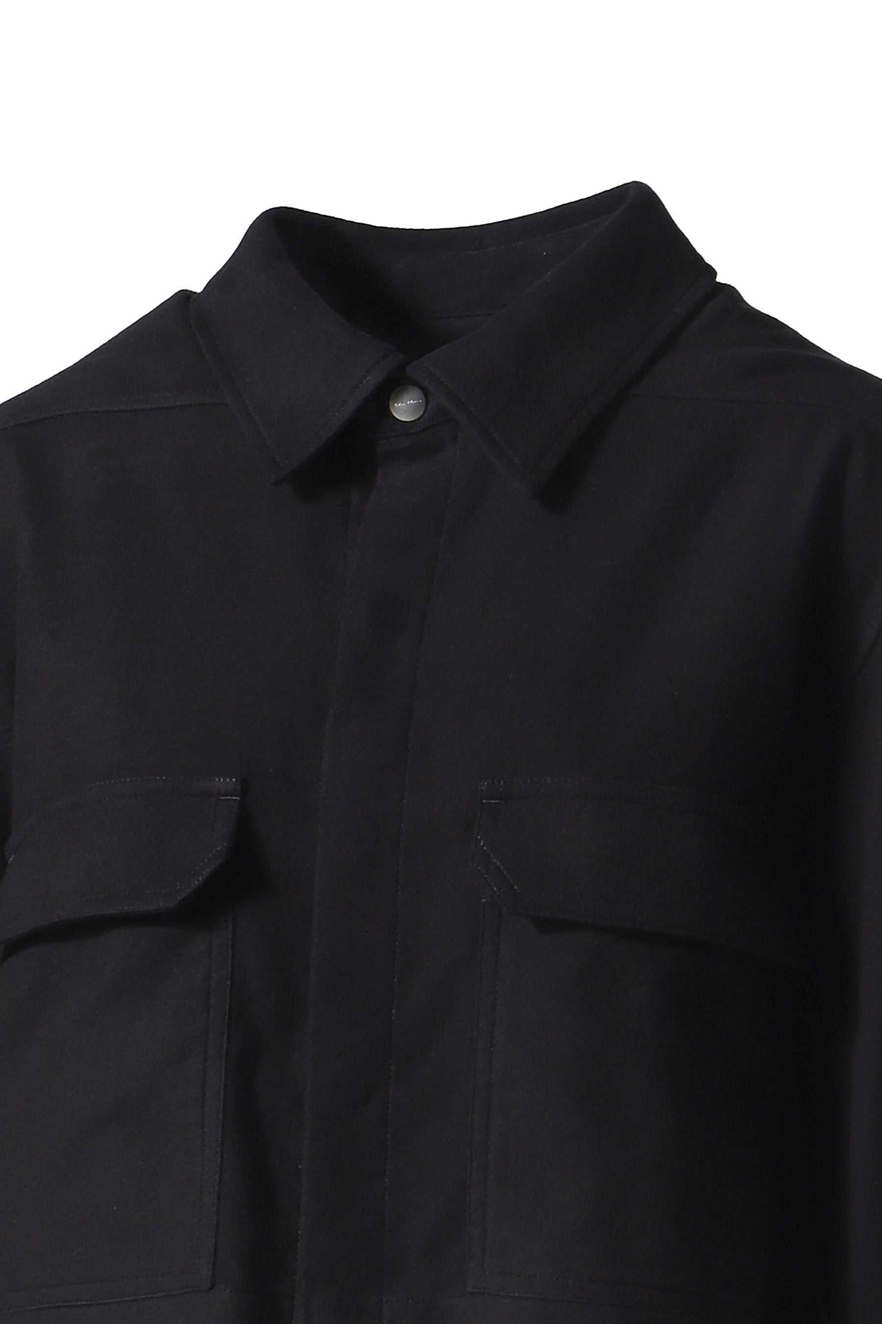 CROPPED OUTERSHIRT  / BLK
