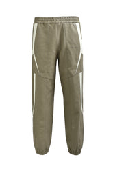 FAUX LEATHER LAMBO TRACK PANTS / BEI 