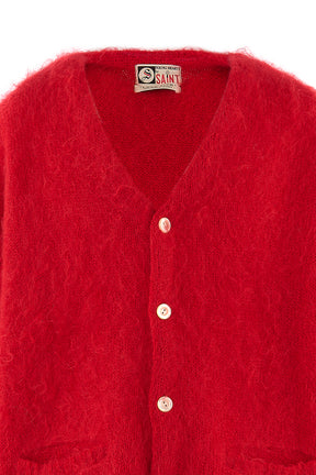 MOHAIR CARDIGAN / RED