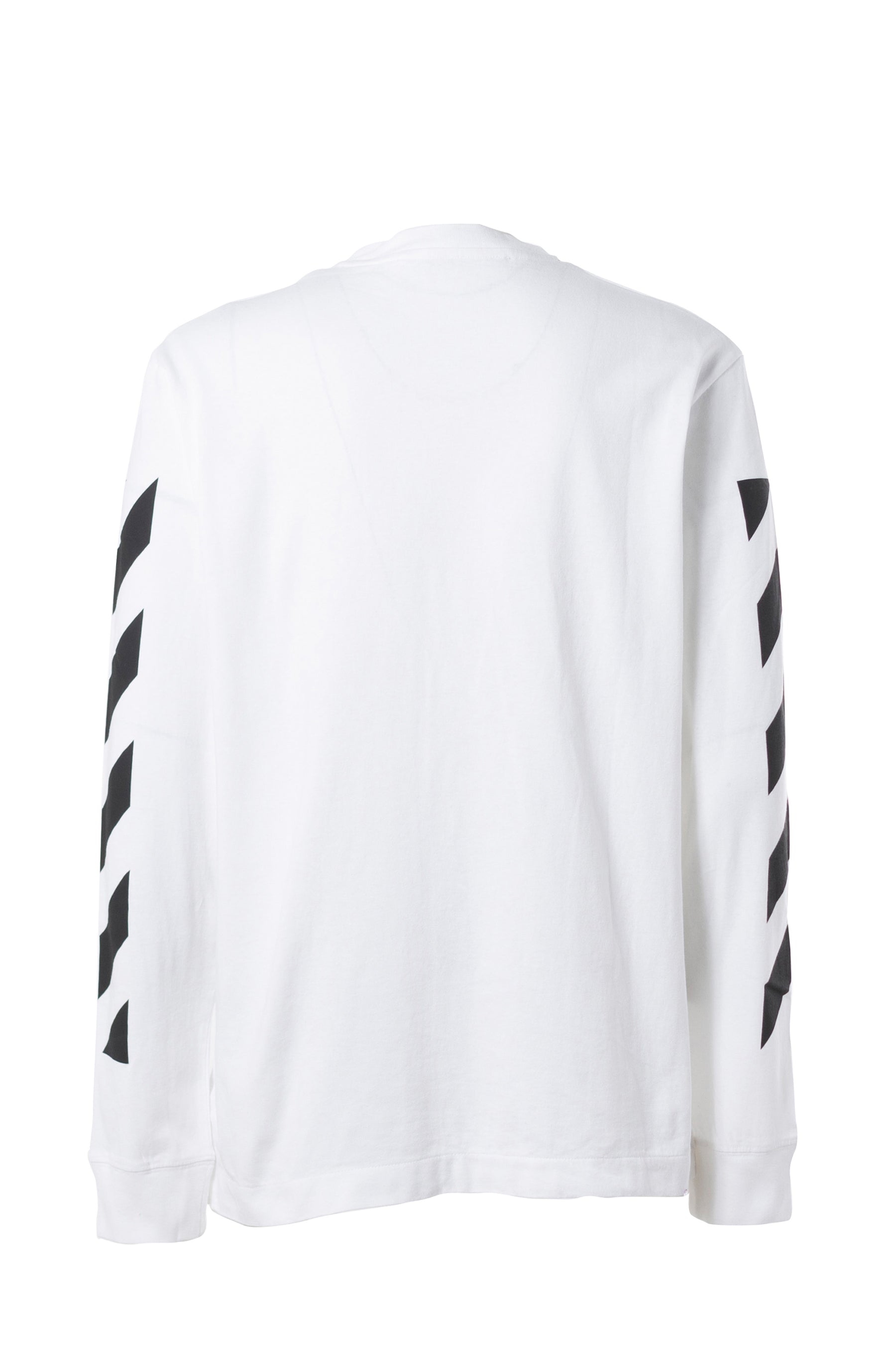 OFF-WHITE SS23 DIAG HELVETICA SKATE L/S TEE / WHT BLK - NUBIAN