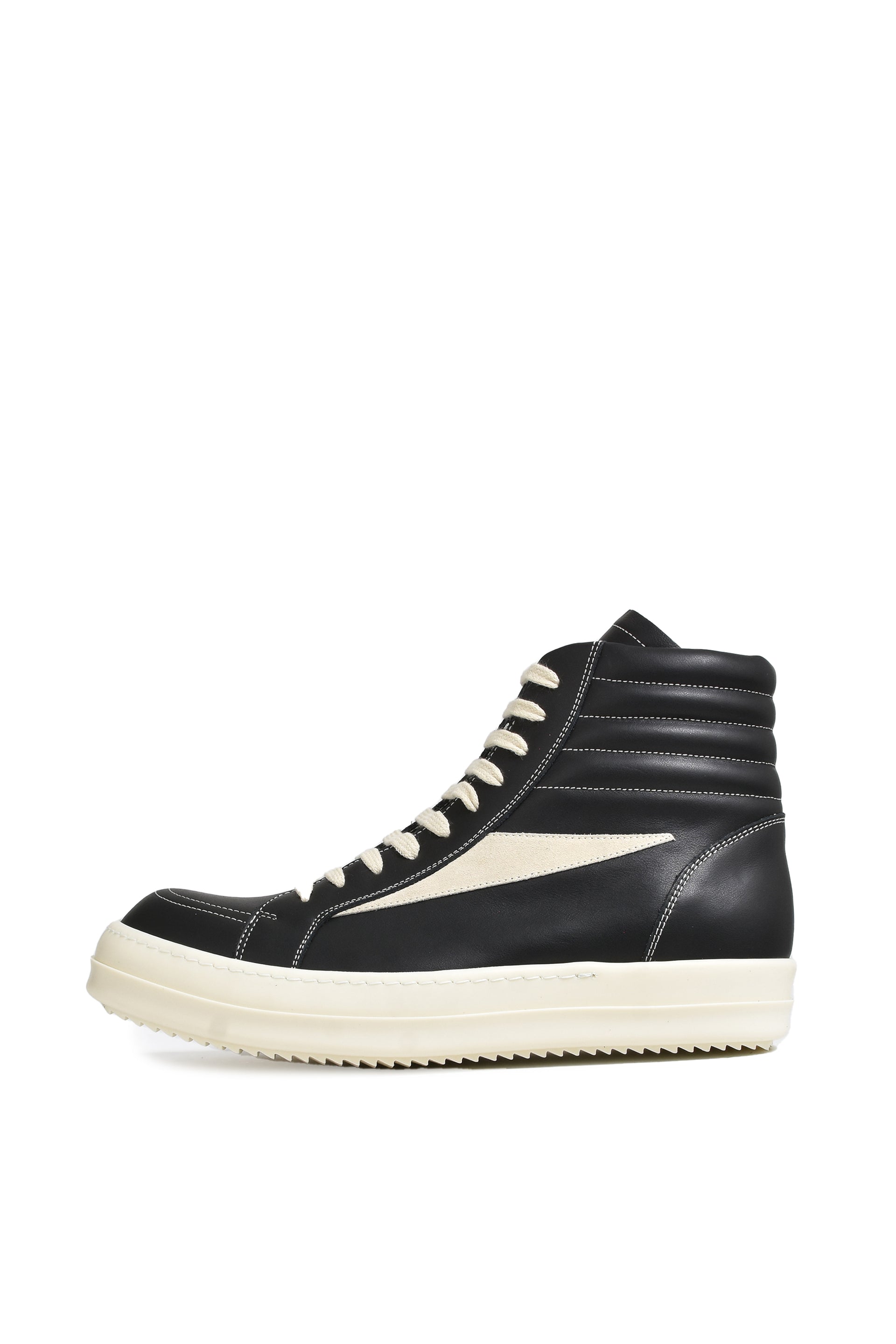 Rick Owens HIGH VINTAGE SNEAKS / BLK MILK MILK
