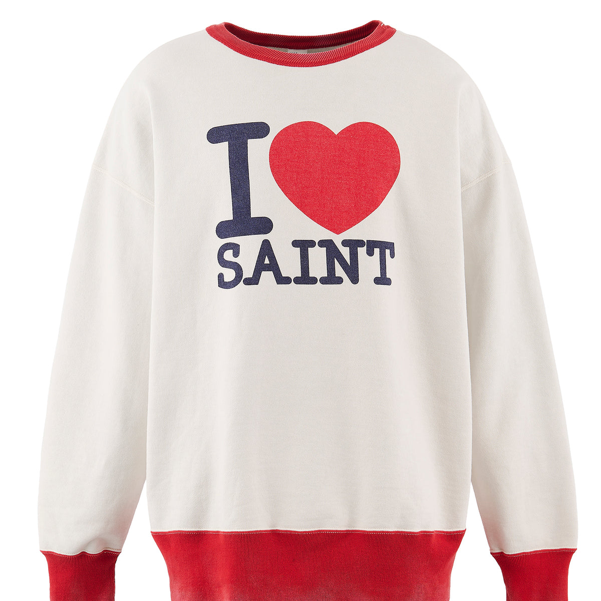 SAINT Mxxxxxx セントマイケル SS26 CRW NECK SWT/I LOVE SAINT / WHT