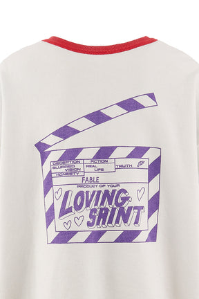 CRW NECK SWT / I LOVE SAINT / WHT