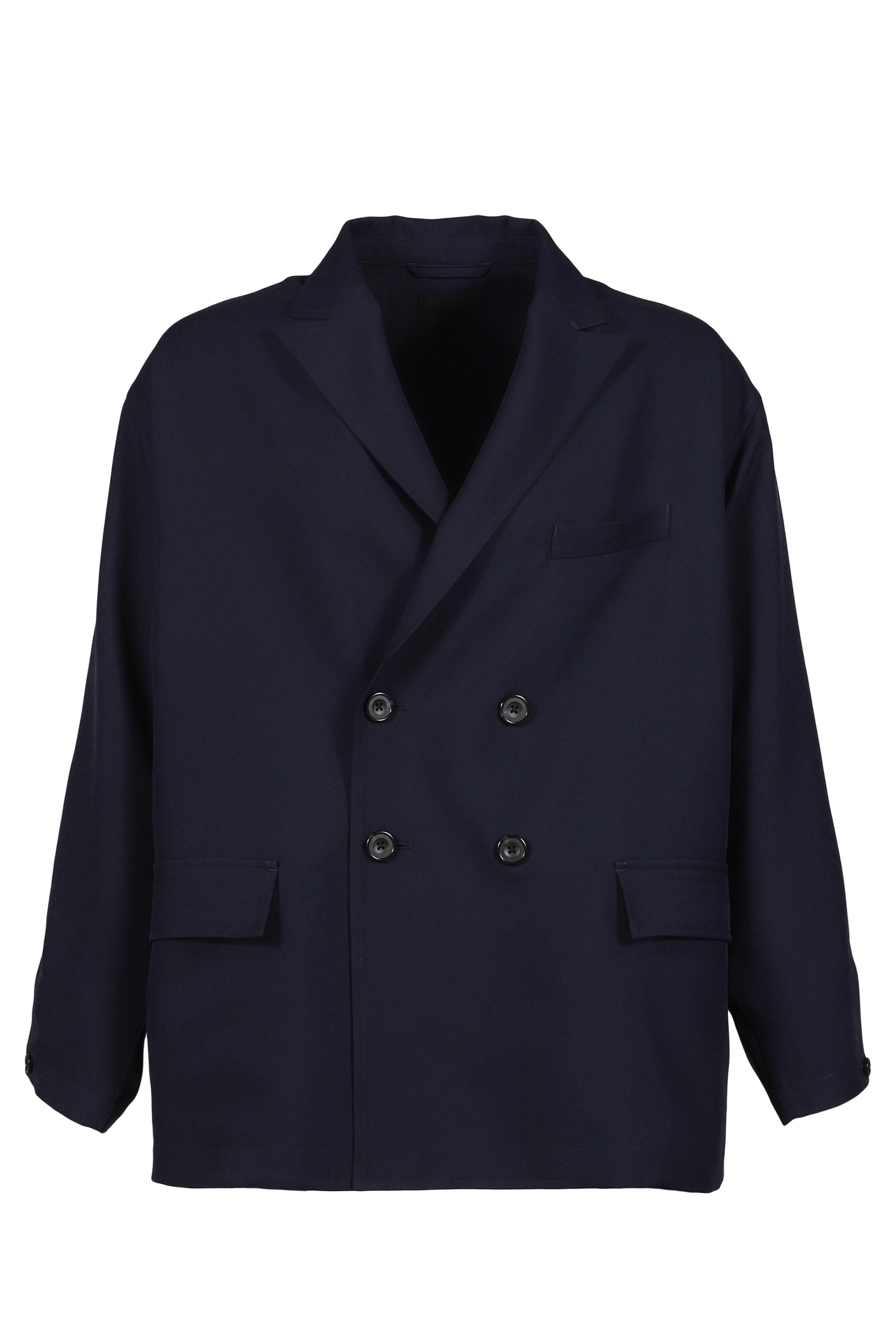 TECH DOUBLE-BREASTED JACKET / NVY