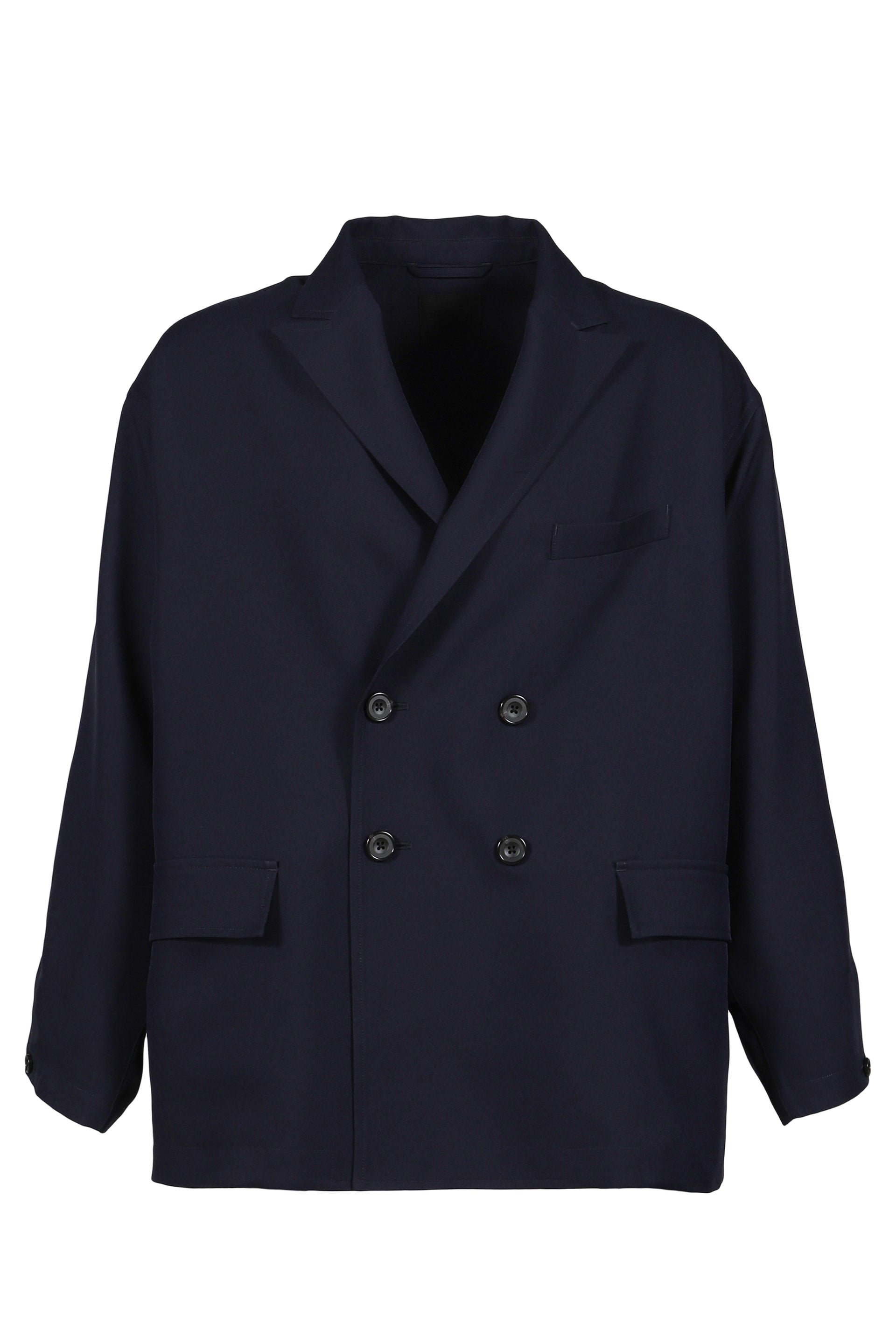 TECH DOUBLE-BREASTED JACKET / NVY