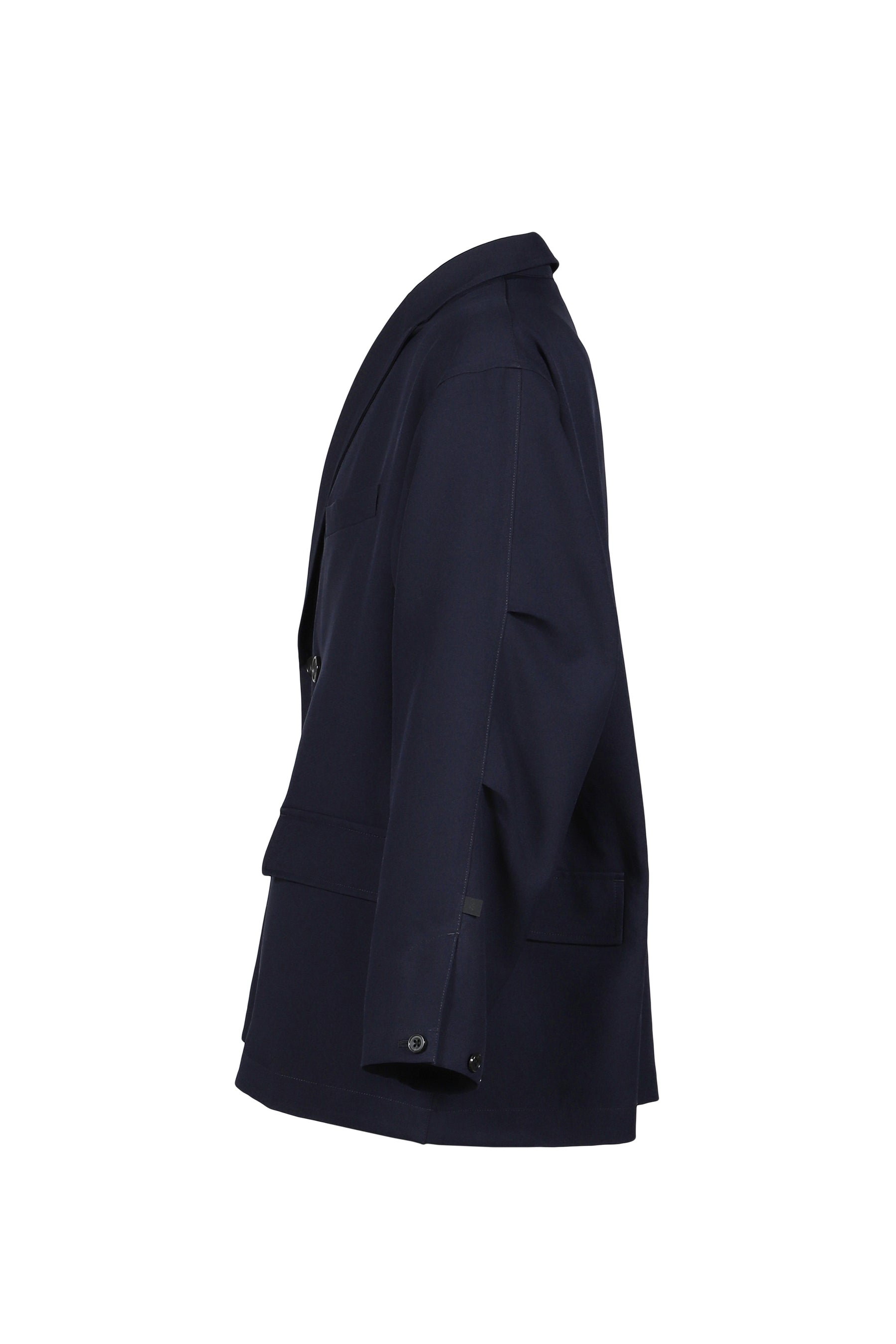 TECH DOUBLE-BREASTED JACKET / NVY