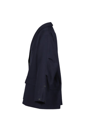 TECH DOUBLE-BREASTED JACKET / NVY