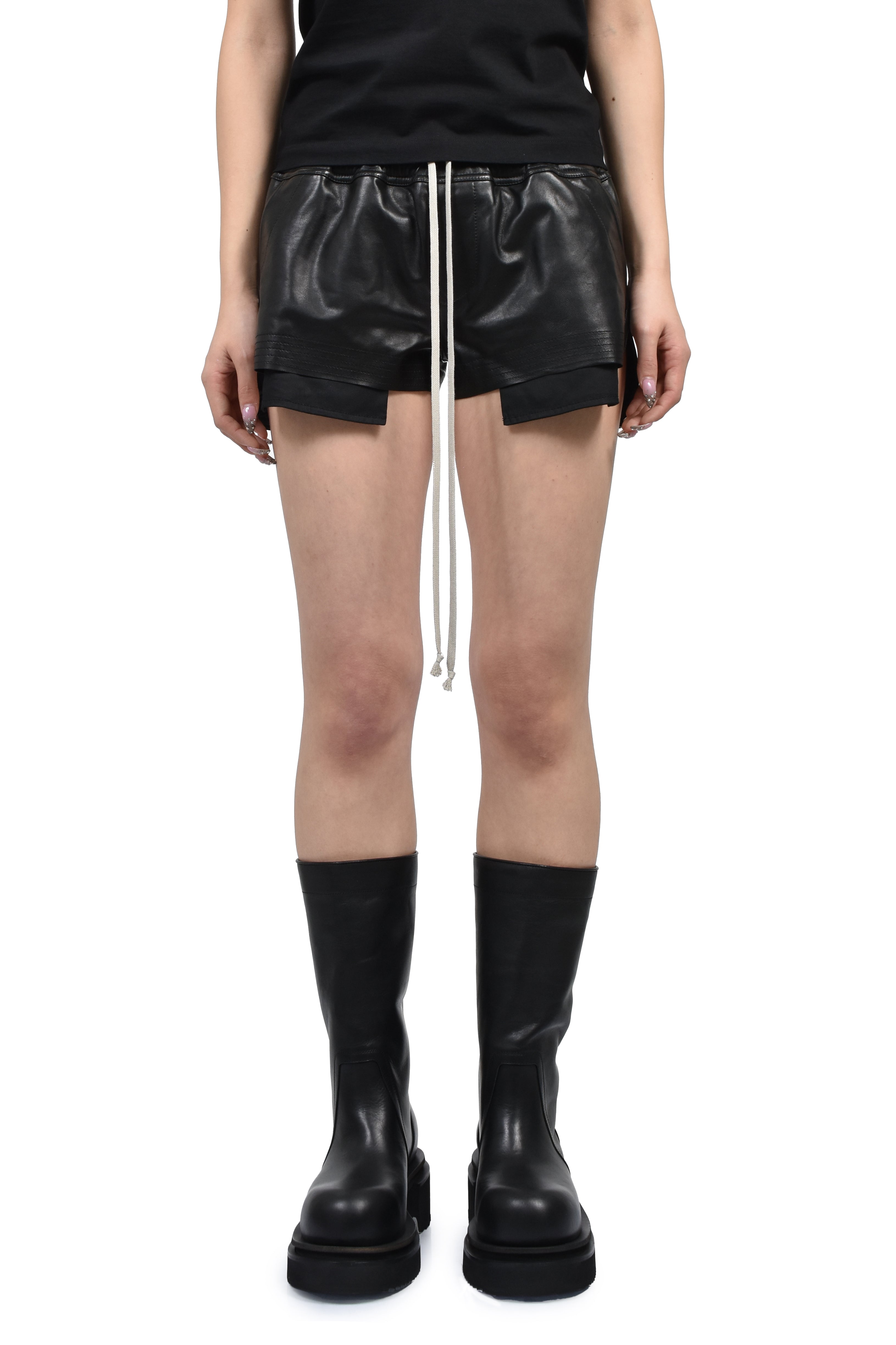 個人装備 rick owens Rick Owens リックオウエンス SS26 TEMPLE FOG BOXERS / BLK - NUBIAN
