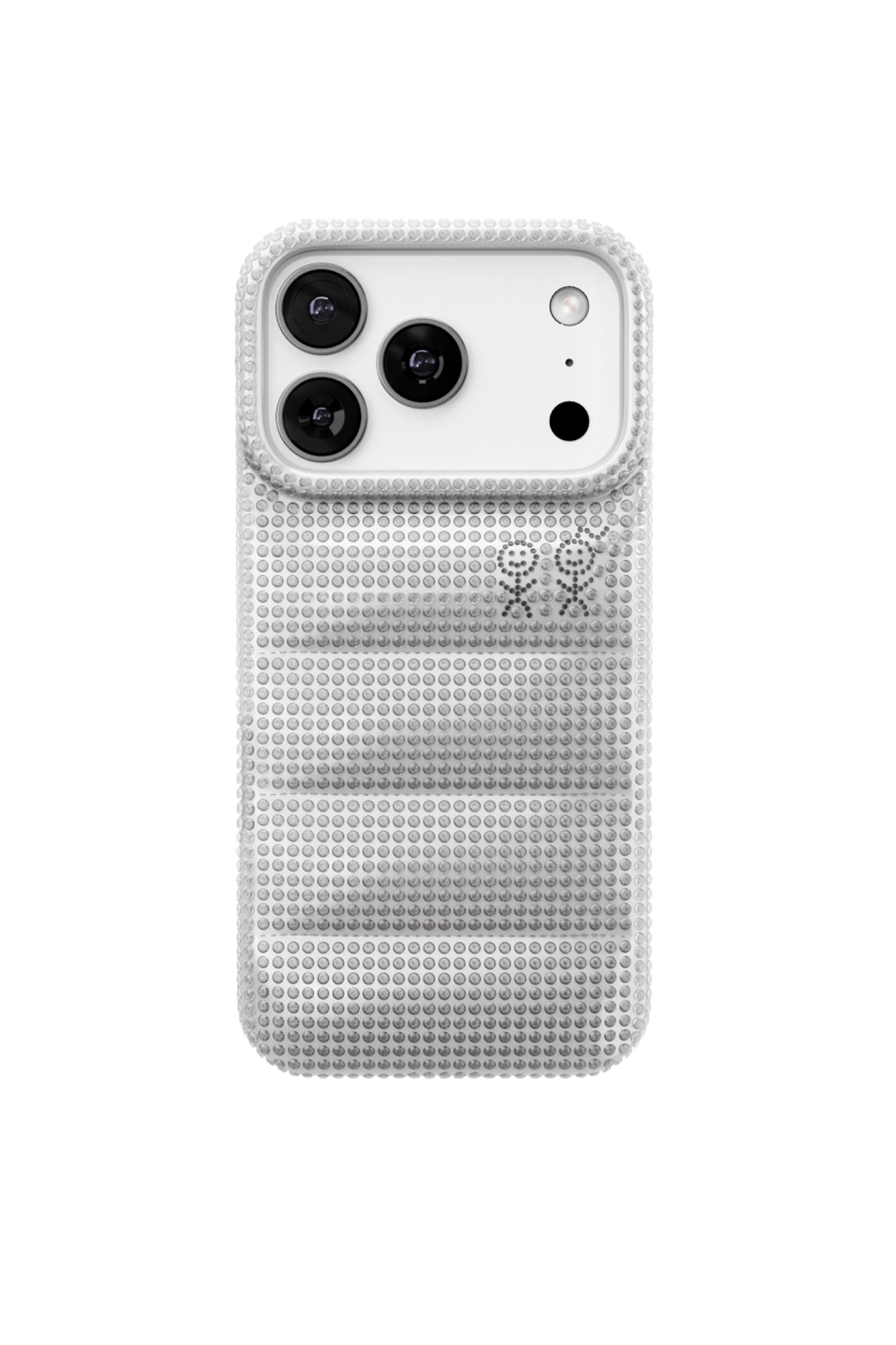 THE PUFFER CASE / RHINESTONES IN SIL 