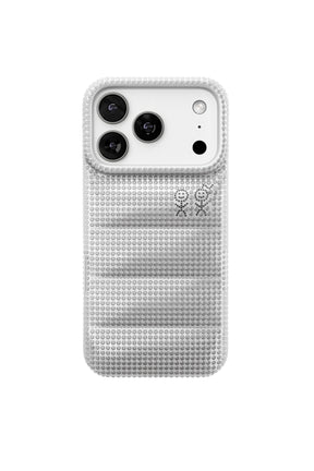 THE PUFFER CASE / RHINESTONES IN SIL 