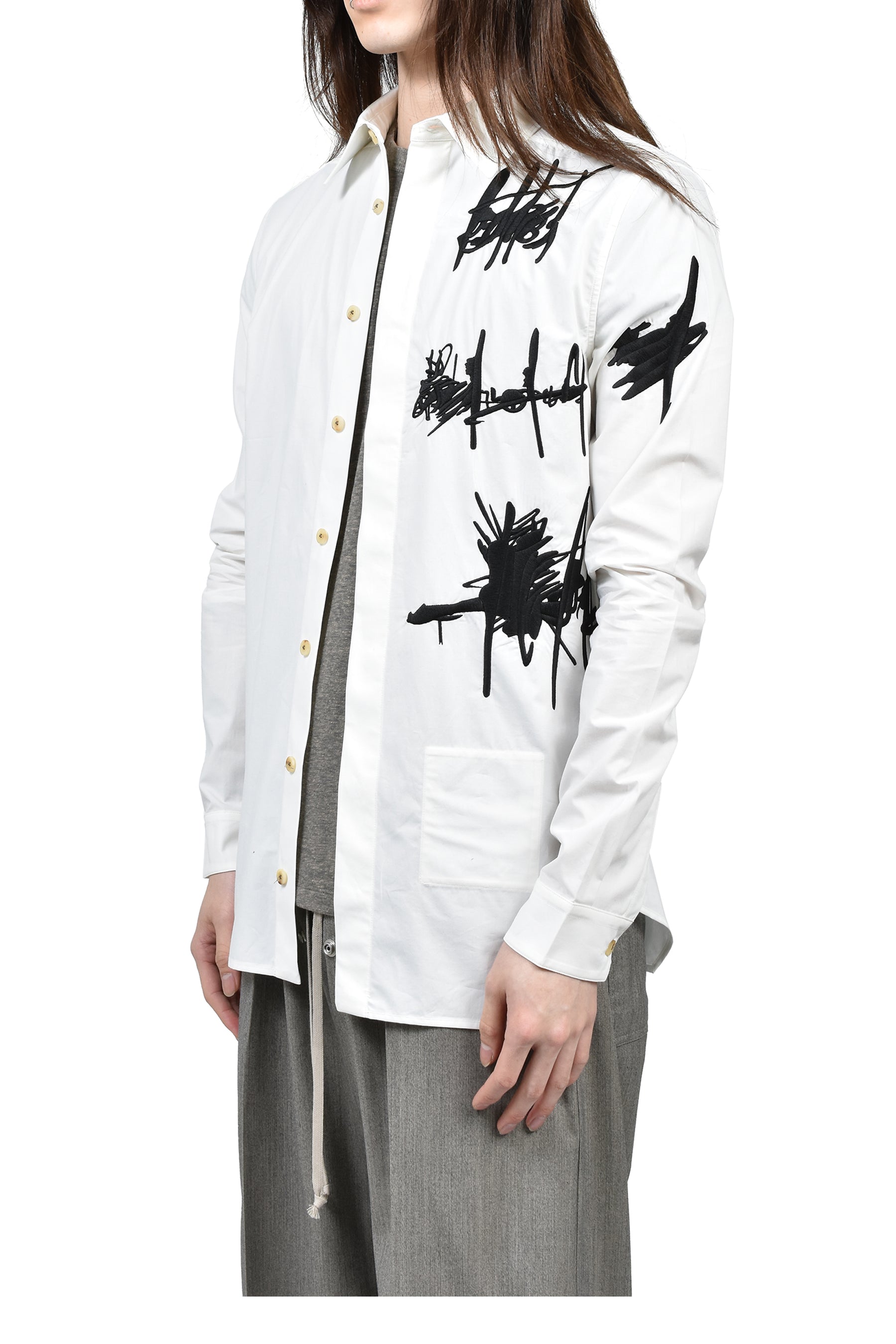 REV SHIRT / MILK BLK