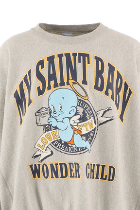 CRW NECK SWT/BABY MICAHEL / GRY