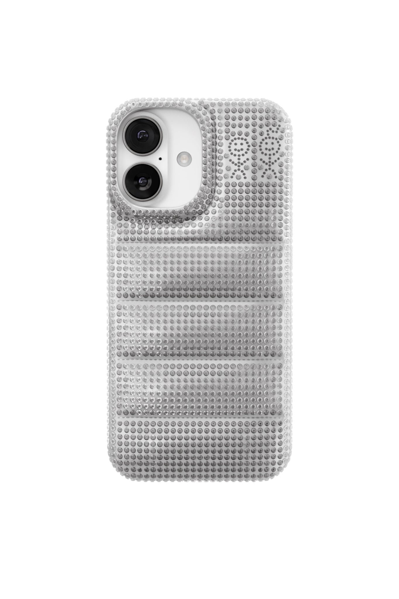 THE PUFFER CASE / RHINESTONES IN SIL 