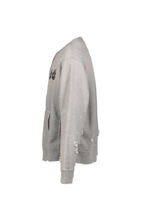 DECONSTRUCTED ZIPPED SWEAT / GRY