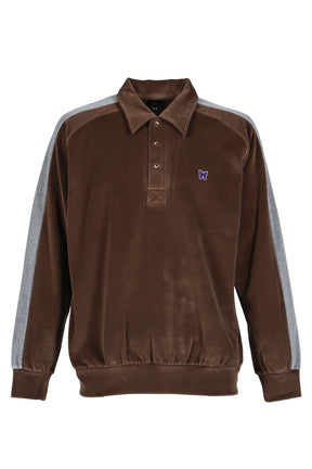 SIDE LINE PULLOVER SHIRT - C/PE VELOUR / BRW