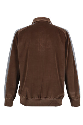 SIDE LINE PULLOVER SHIRT - C/PE VELOUR / BRW