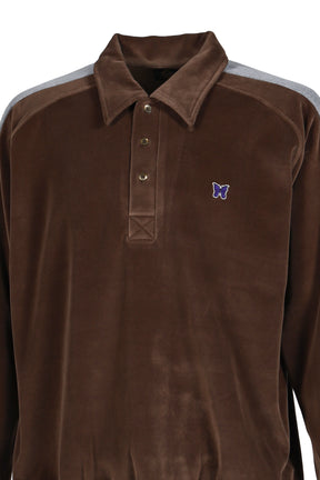SIDE LINE PULLOVER SHIRT - C/PE VELOUR / BRW