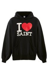 HOODIE/I LOVE SAINT / BLK