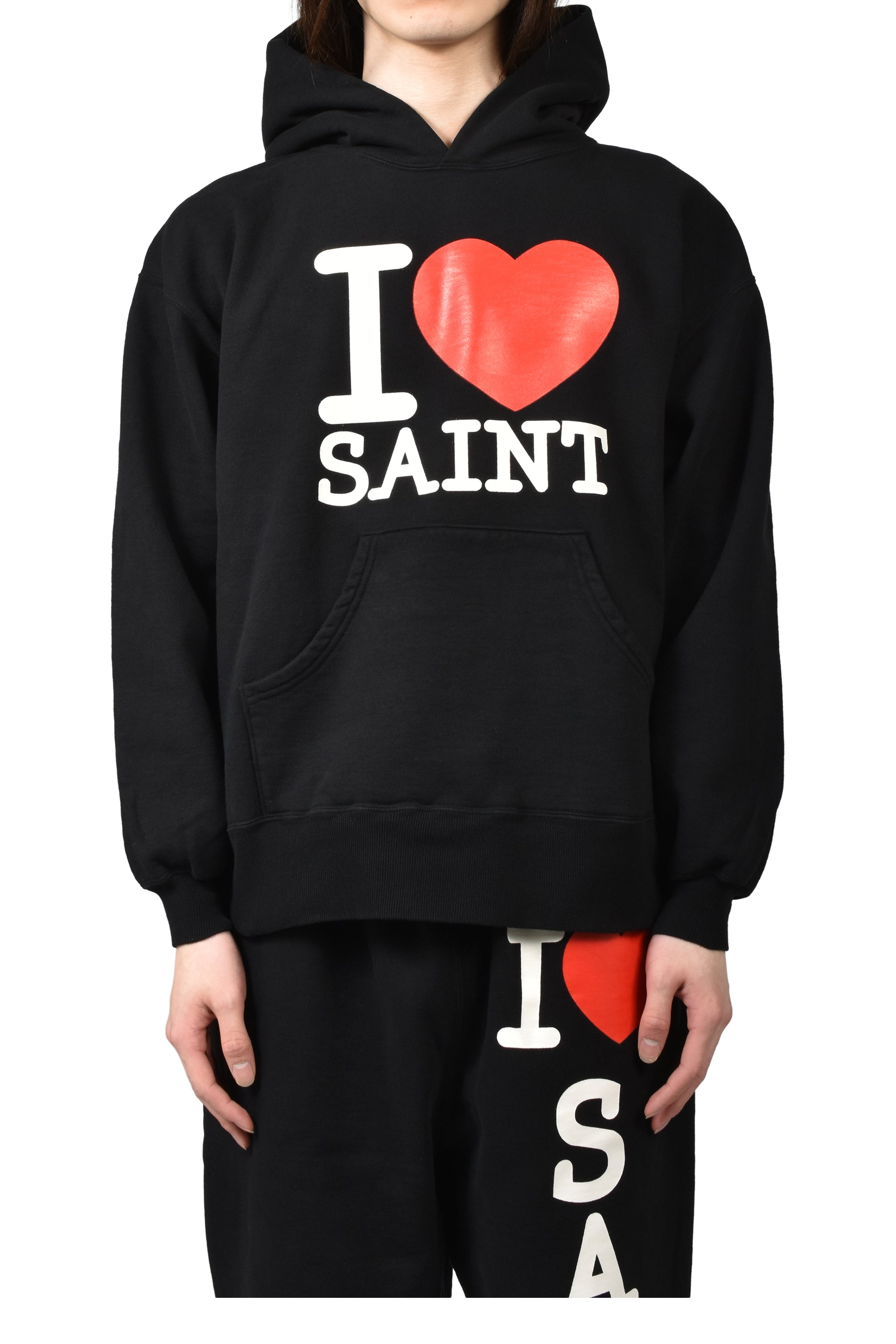 HOODIE/I LOVE SAINT / BLK