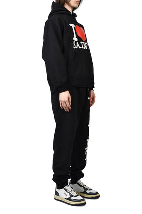 SAINT Mxxxxxx SWEAT PANTS/I LOVE SAINT / BLK