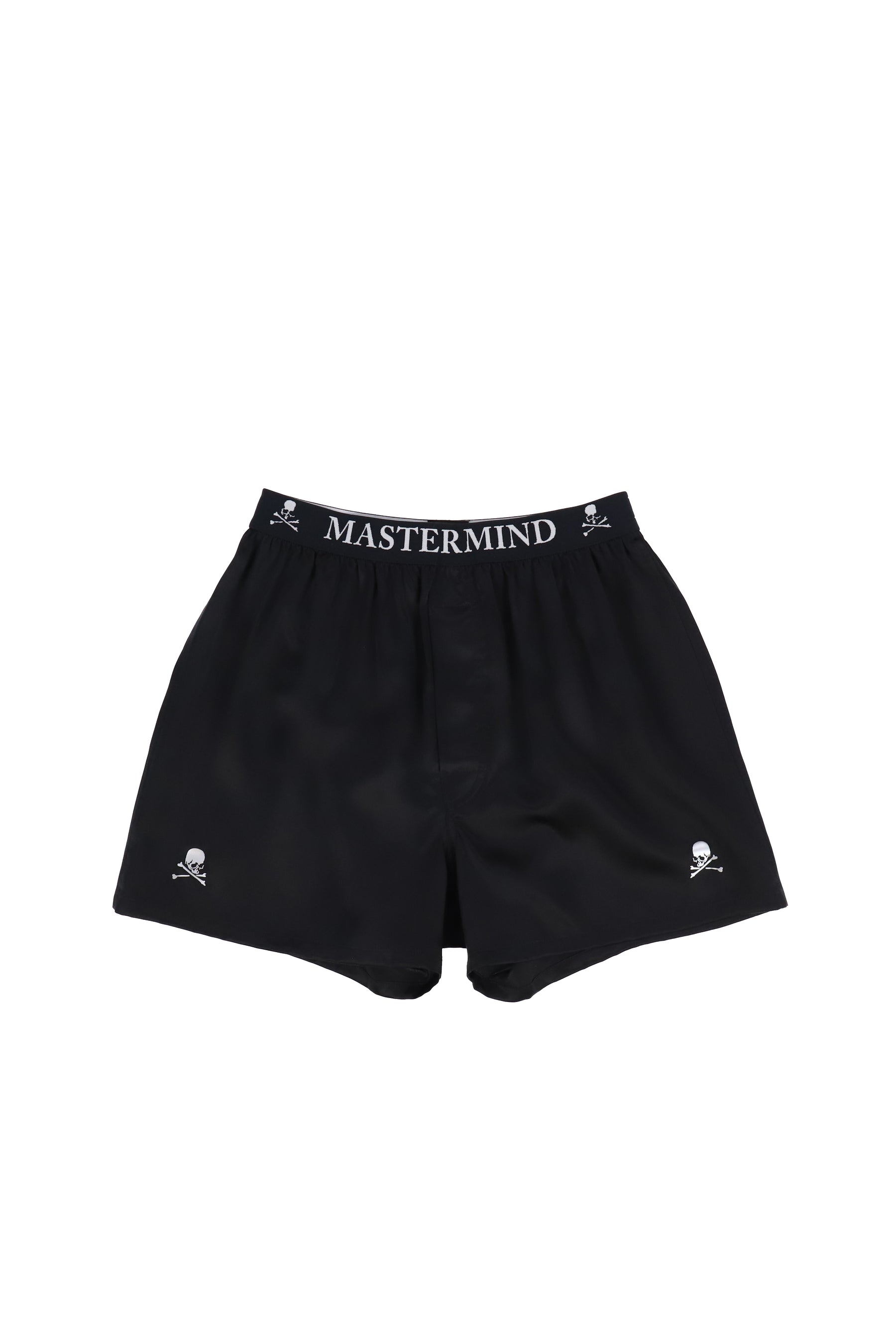 LUSTROUS SILK BOXERS / BLK
